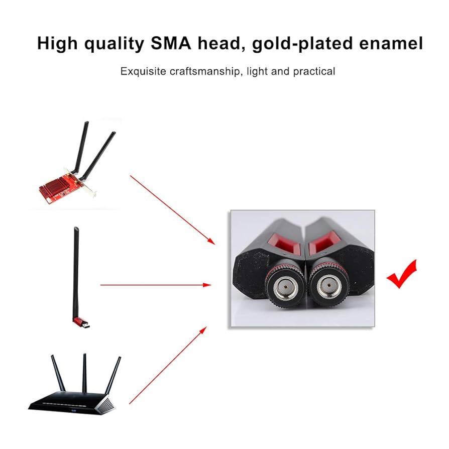 Amazon.co.jp: 2本セット ネットワークアンテナ 無線アンテナ